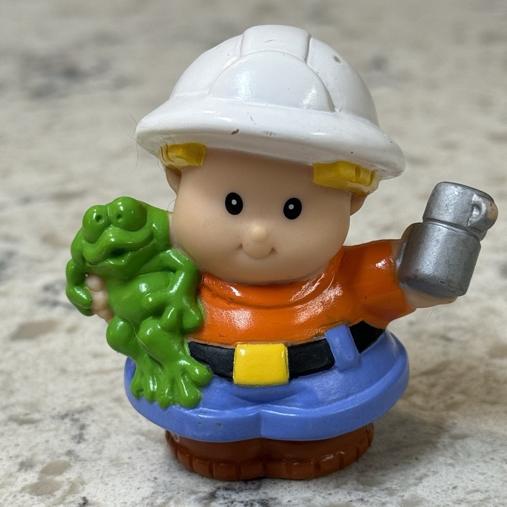 Fisher Price Little People Eddie Boy Construction Freddie Frog Blonde Hair 2011